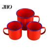 Kitchen Cup 120/240/350/500ML Vintage Enamel Mug with Handle Heat-resistant Large Capacity Tea Milk Water Coffee Drinking Retro Decoration 1960s Style