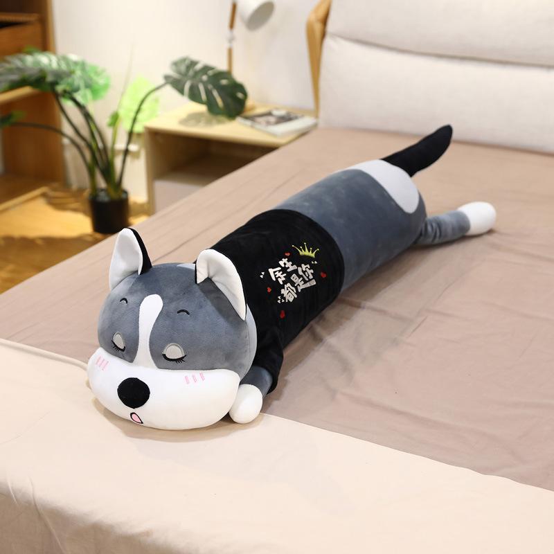 

Creative dressing husky doll plush toy lying dog Erha doll sleeping pillow for girls 80cm