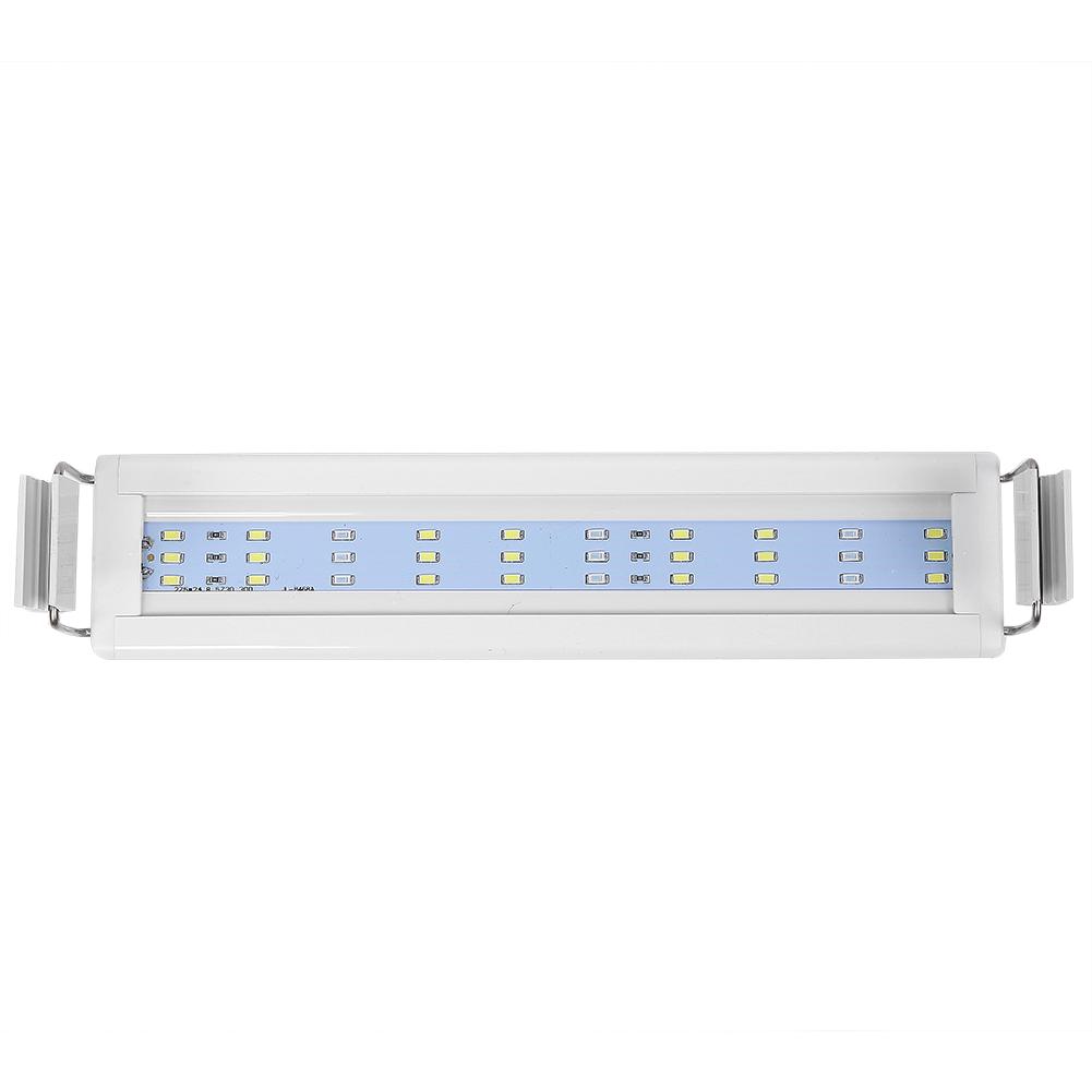 Aquarium Lamp Bracket Water Plants Thin High Brightness Fish LED Light (Blue and white XY-20K)