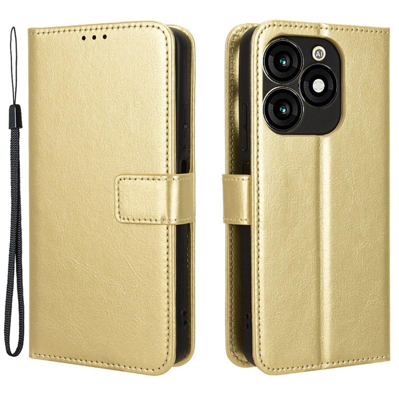 For itel A70 A665L Case Crazy Horse Texture Leather Wallet Stand Magnetic Clasp Mobile Phone Cover