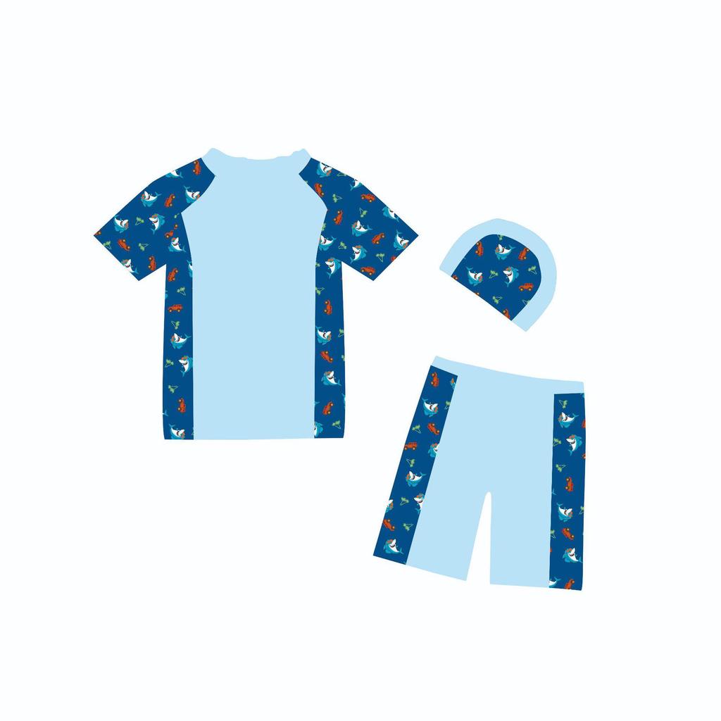 New Dinosaur & Shark Toddler Boys' Three-Piece Swimsuit Set