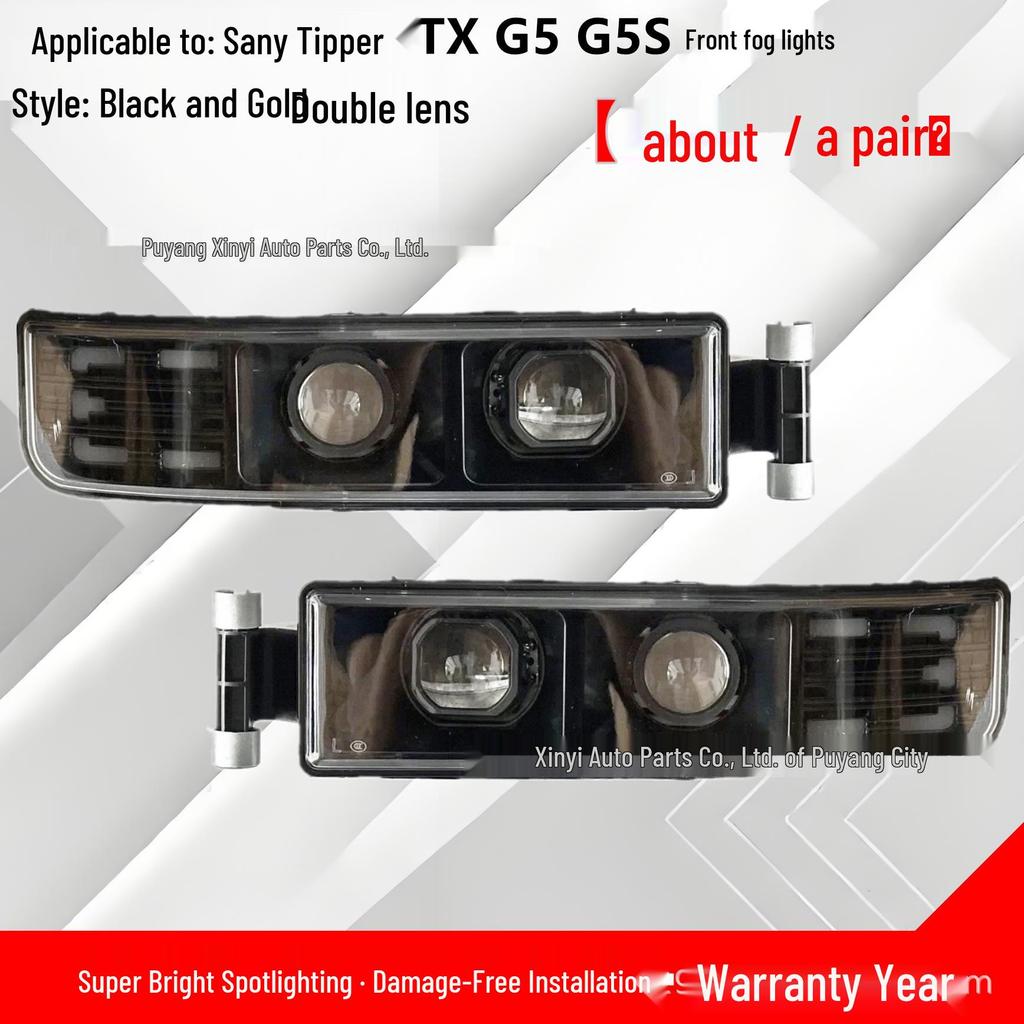 LED Fog Light Assembly for Shacman TX Tipper and Sinotruk Howo C7H/G7/G5 Models