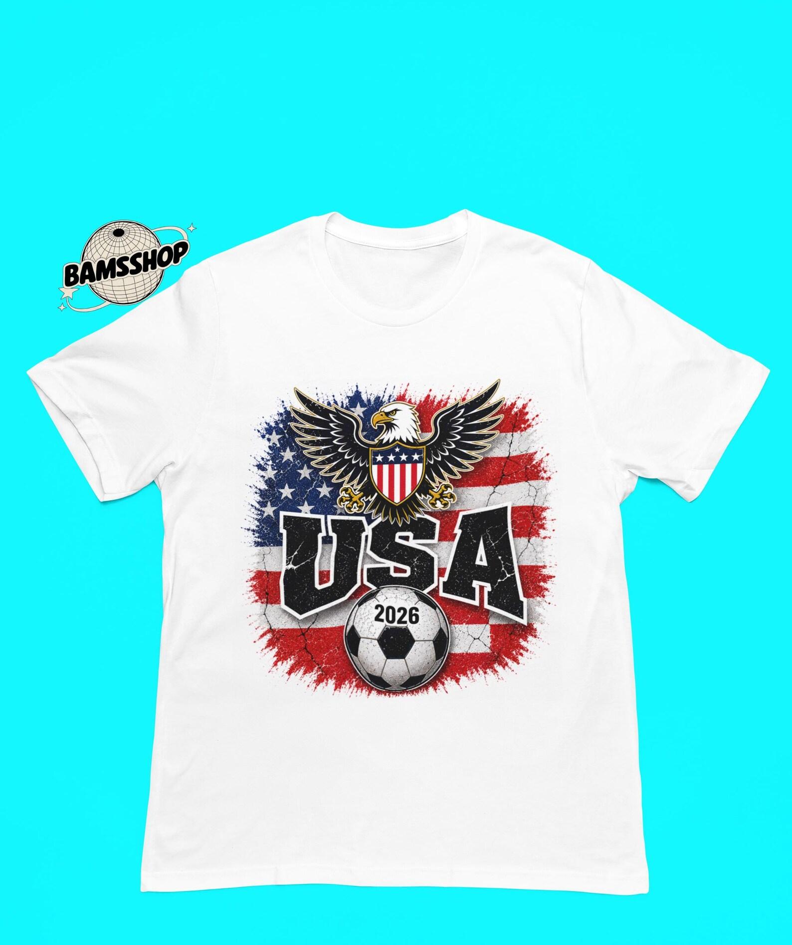 USA 2026 Soccer Cup Shirt, Soccer World Tournament T-Shirt, International Game Day Tees, Football, Sport Fan Gift S