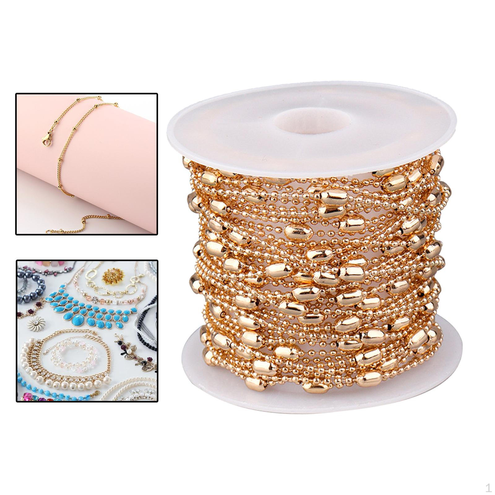 

5M with Spool Beaded DIY Bangle Necklace Bracelets Clothes Findings Accessories розового золота