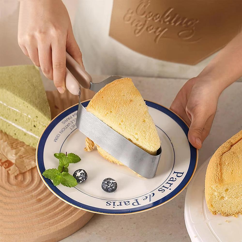 Stainless Steel Cake Lifter Set Triangle Slicing Server Easy To Clean Birthday Kitchen Tools for Even Portions Non-Scratch