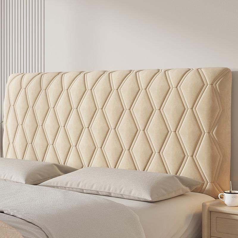Lux Quilted Bed Headboard Cover: Thick, Soft Padding for Wood Backrest – Universal, All-Season Dust Cover.
