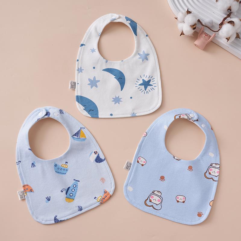 U-Shaped Pure Cotton Bib - Super Soft, Waterproof, Adjustable for Newborns, Ideal for Autumn/Winter