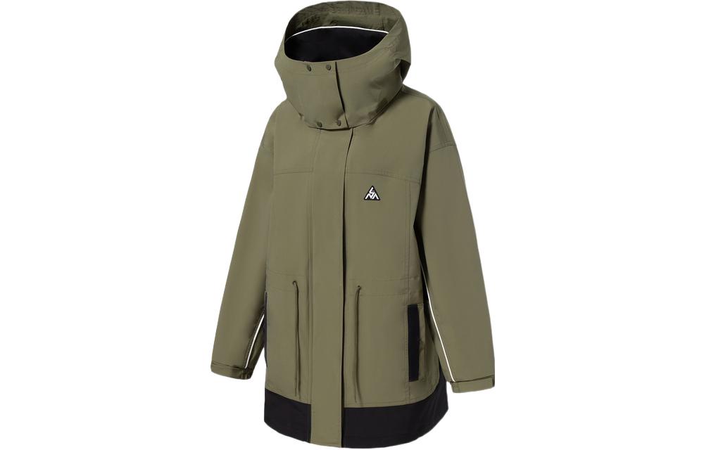 Li Ning Fitness Series Windbreaker Jackets Women s Green Hooded Moderate AEMR002-3 M