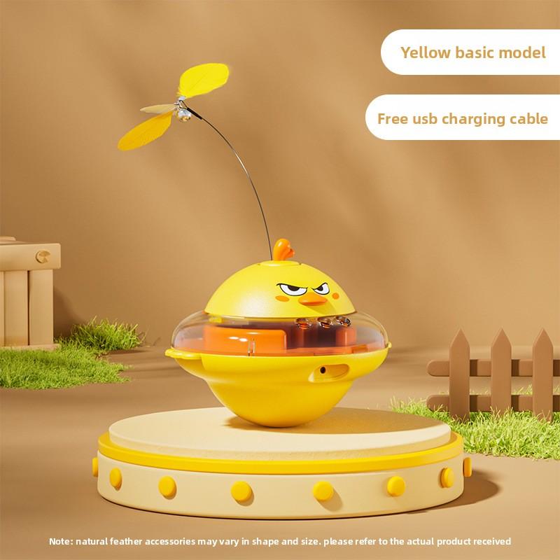 Cat Toy Intelligent Rotating Little Bird Feeding Toy Laser Toying for Cats Sound-producing Cat Toy