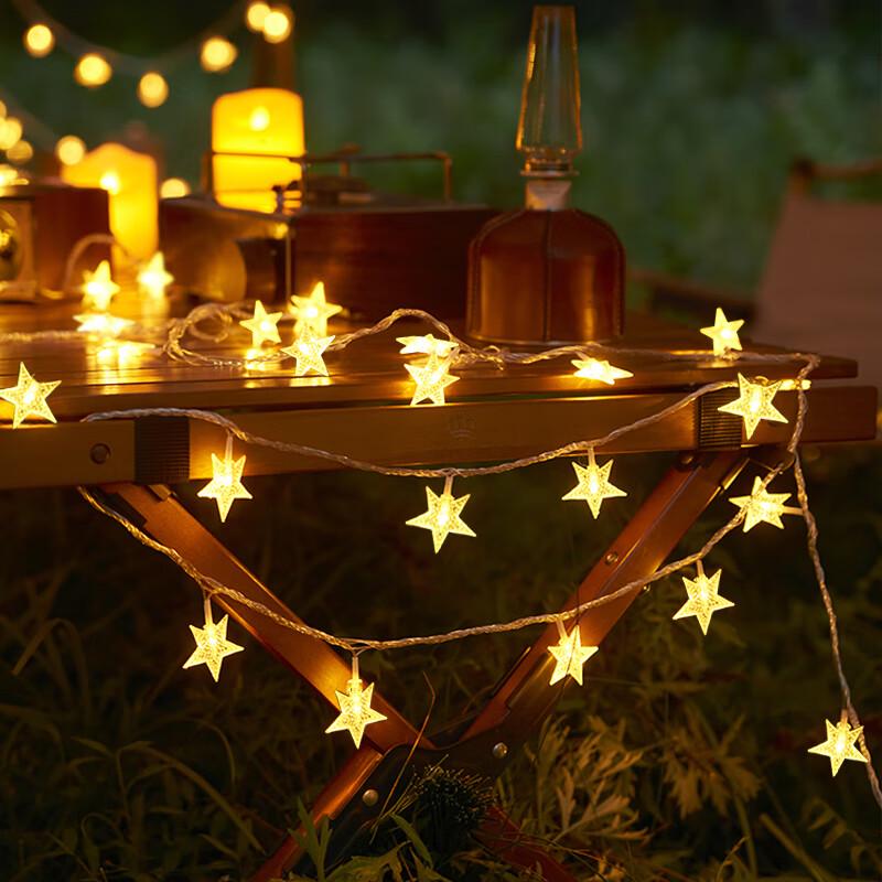 Star LED String Lights for Camping & Decor
