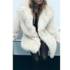 Fall and Winter New Women's Clothing Fashion Style Faux Fur Effect Lapel Long Sleeves Coat Outwear 6318242