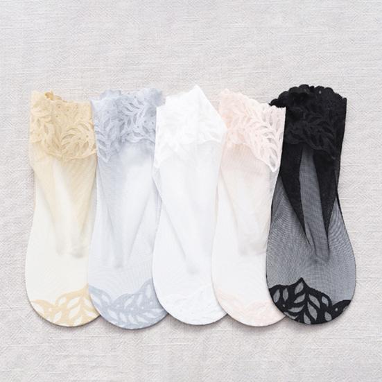 Sheer Socks Thin for Women Mid-tube Nylon Breathable Mesh See Through