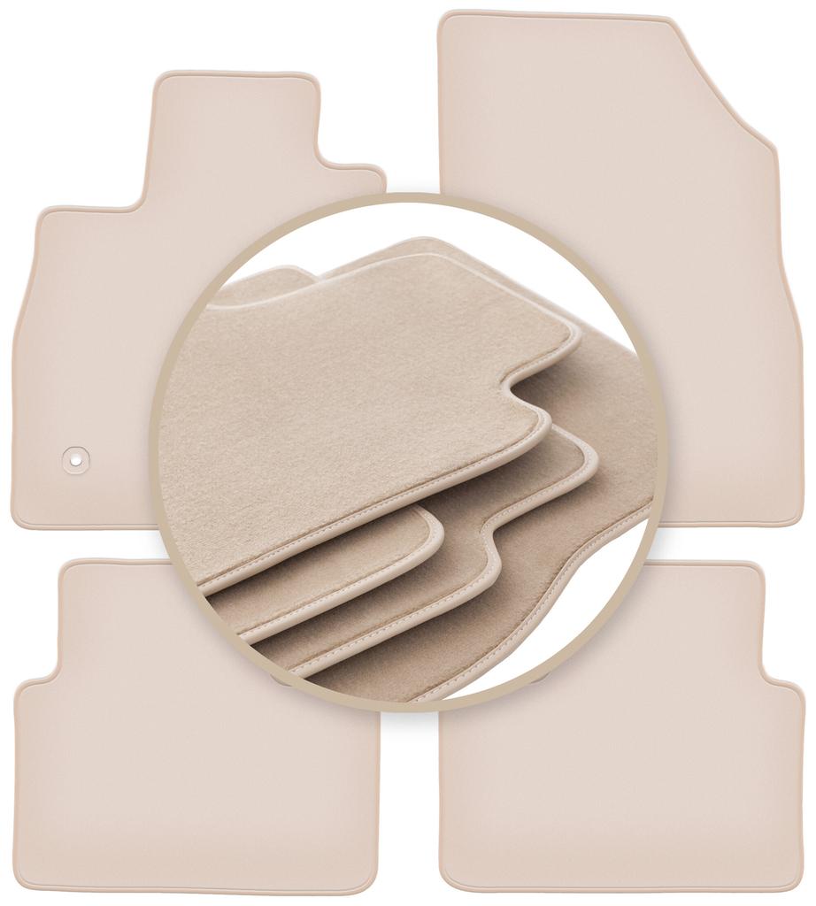 PREMIUM beige Fußmatten für: Renault Talisman Limousine, Grand Tourer, Kombi 2015-