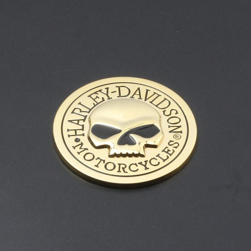 Car motorcycle personalized modification car logo metal skull ghost head eagle wings decorative car sticker scratch sticker
