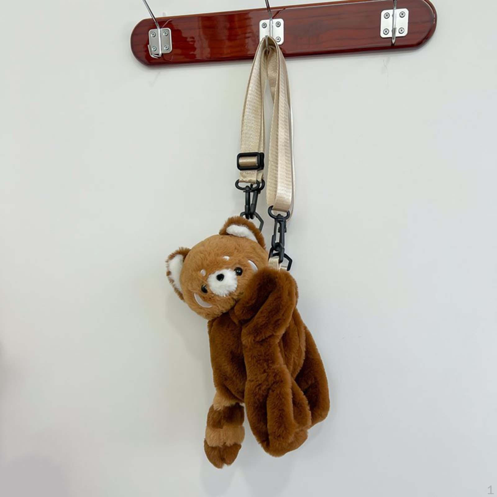 Плюшевый рюкзак с пандой подарок повседневный кошелек на плечо для походов кемпинга дня рождения L 1150₽