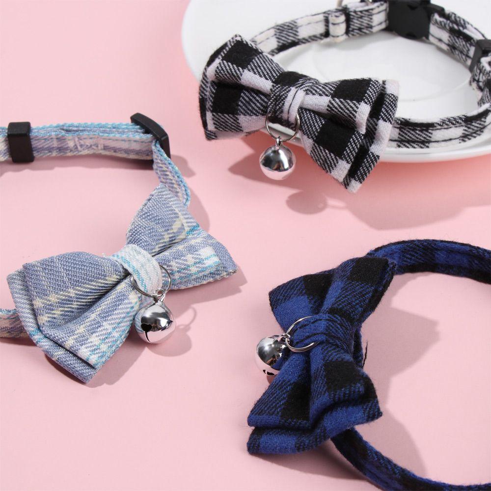 Collier Kittens Grid Collar with Bell Pet Supplies Kitten Collar Cats Collar Puppy Collar