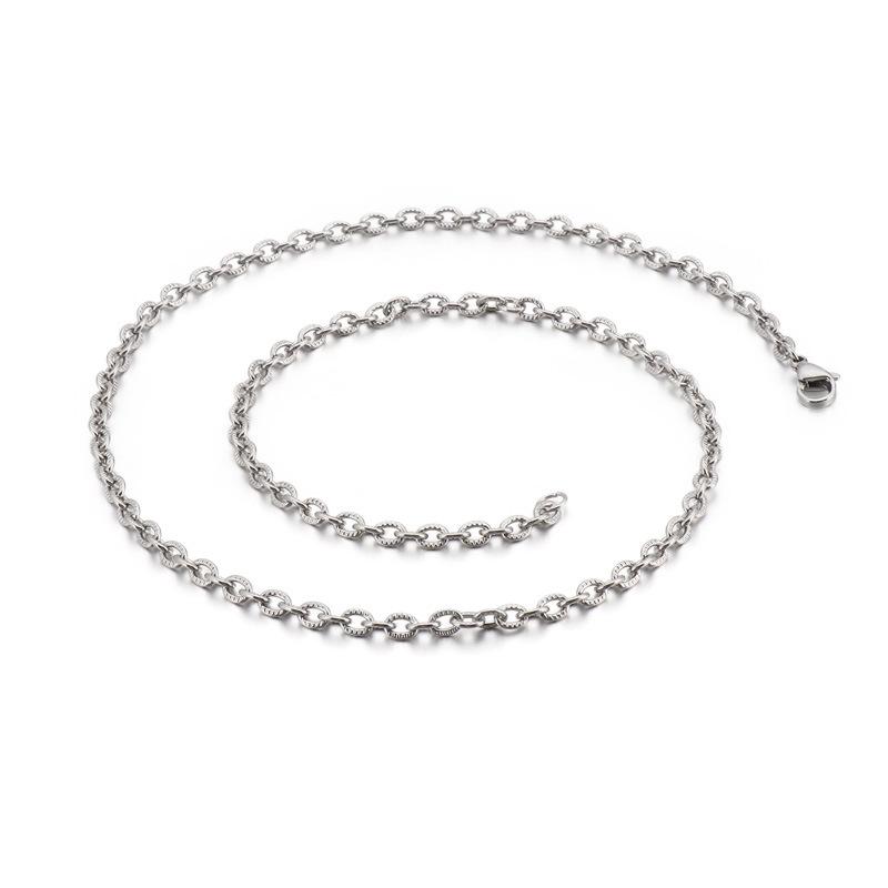 Collier chaîne simple et créatif en forme de O, accessoires unisexes