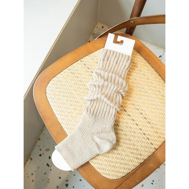 Women's Autumn and Winter Sock-like Stockings, Extended Thigh-high Knitted Socks, Thickened Snow Boots, Warm and Cold-proof Calf Socks