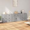 VidaXL Buffets 3 Pcs Sonoma Grey Engineered Wood 3185429