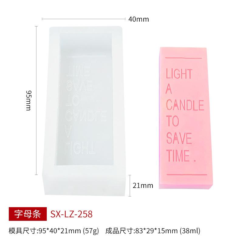 Alphabet Silicone Mold For Scented Candles Soap Making Plaster Diffuser Stone Craft