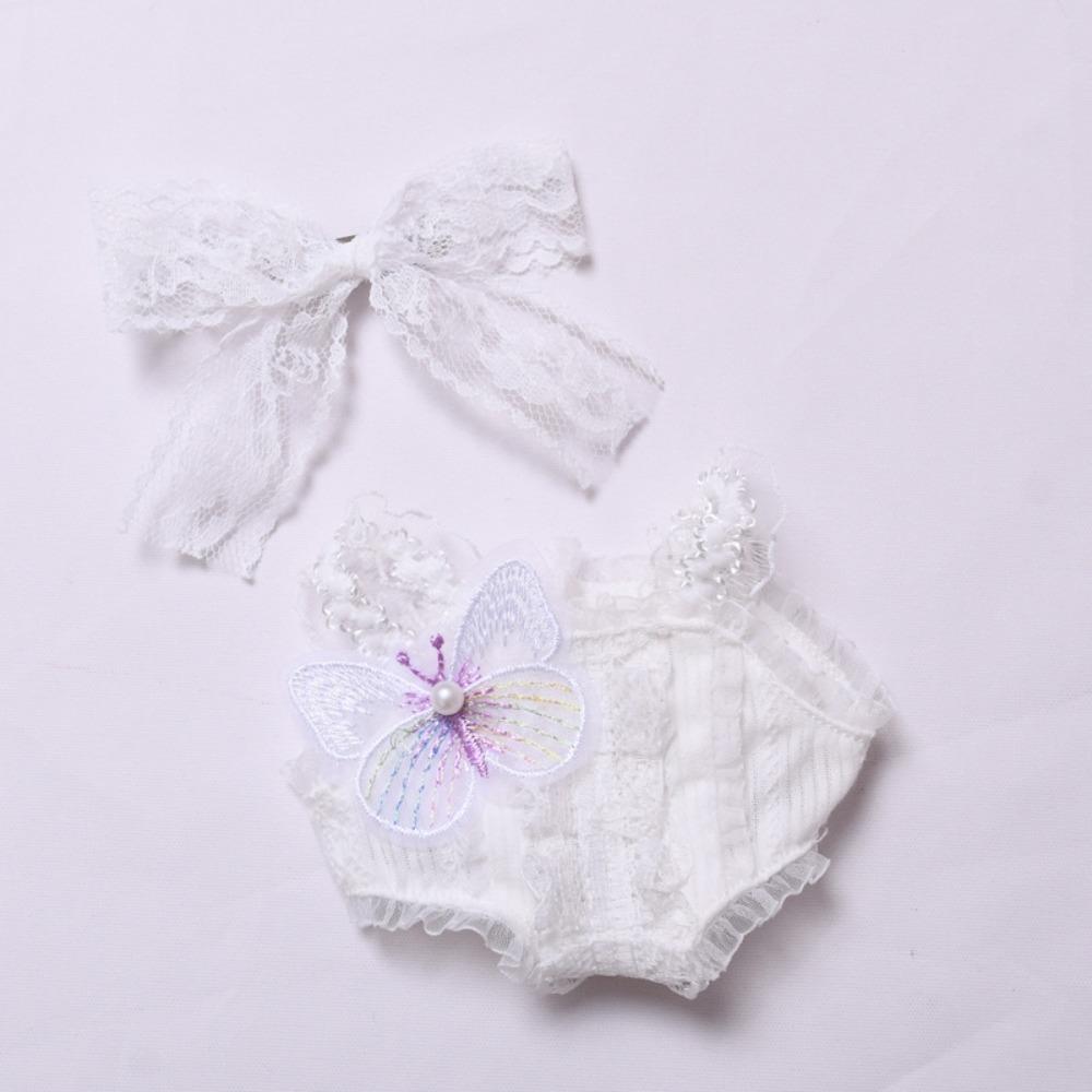 

Кружевное платье для куклы Лабубу Бабочка 17 см Плюшевая одежда для кукол Детский подарок белый