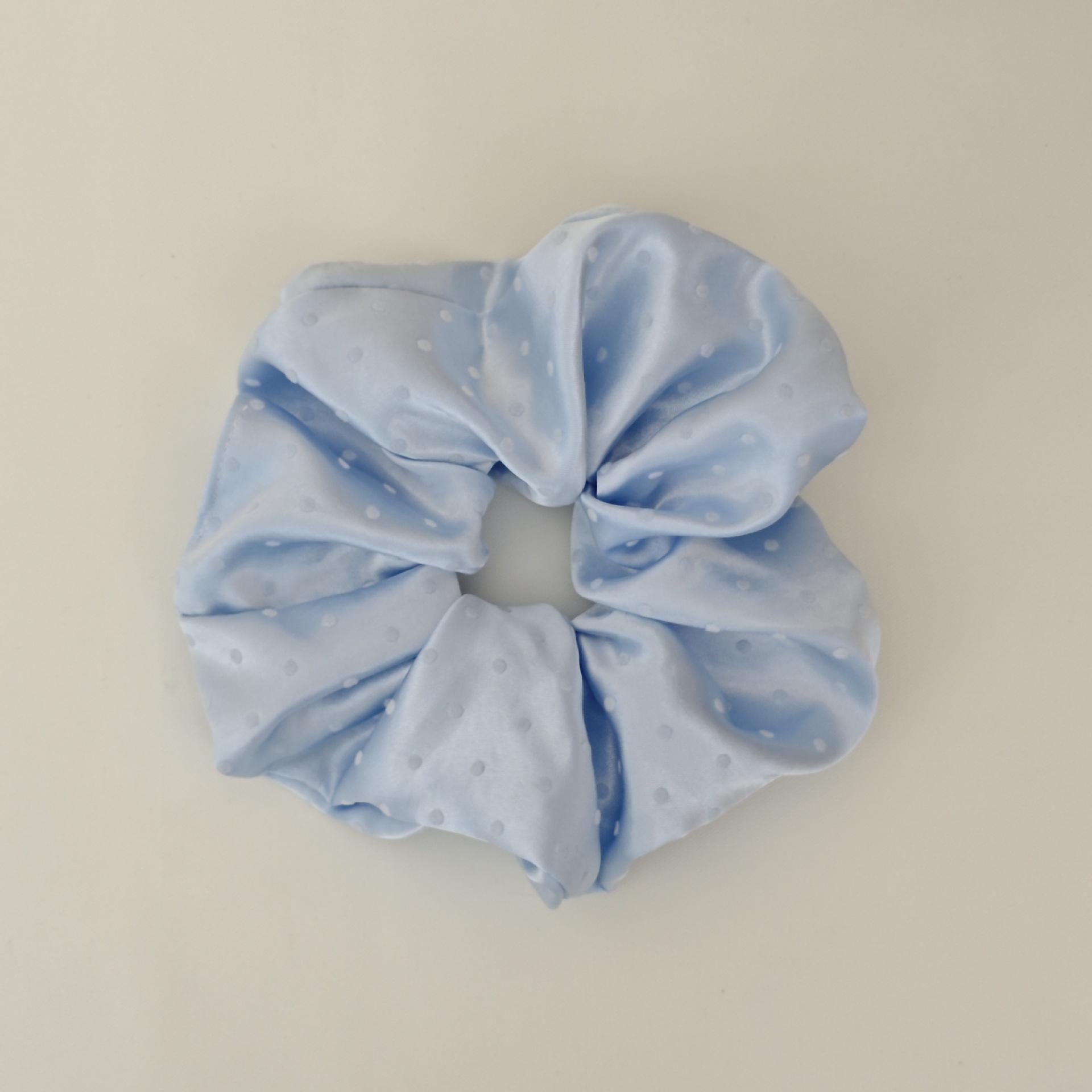 Elegant Large Polka Dot Korean Style Hair Tie - Non-Damaging, High Elasticity, Versatile Hair Accessory