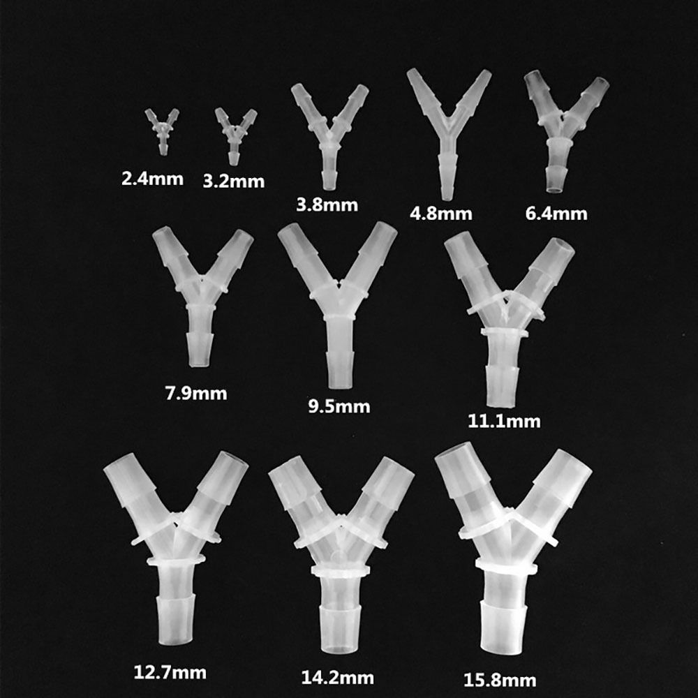 10Pcs Plastic 3 Way Connector PP PE Hose Fittings for Aquarium Fish Tank Fittings