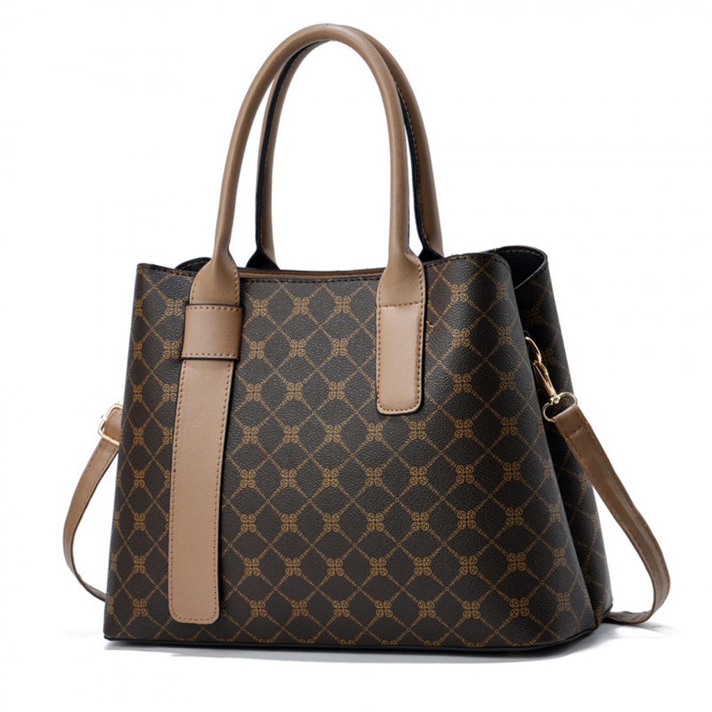 Trendy Printed Tote Bag For Women High Appearance Versatile Commute Handheld Shoulder Crossbody Purse