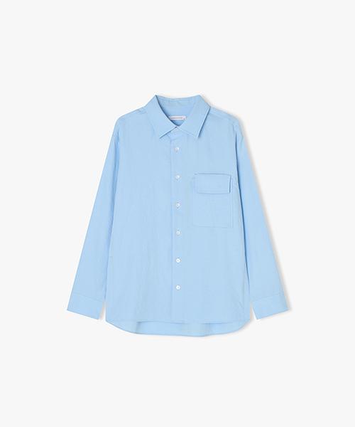 River Classy [25Ss] Lls31502 Sky Blue Long Pocket Detail Shirt 110