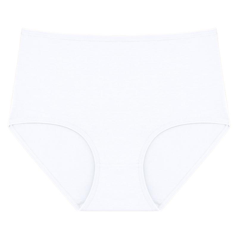 

FINETOO 1 шт. Женское хлопковое нижнее белье большого размера с высокой талией, однотонное, модное, дышащее, мягкое и удобное S белый