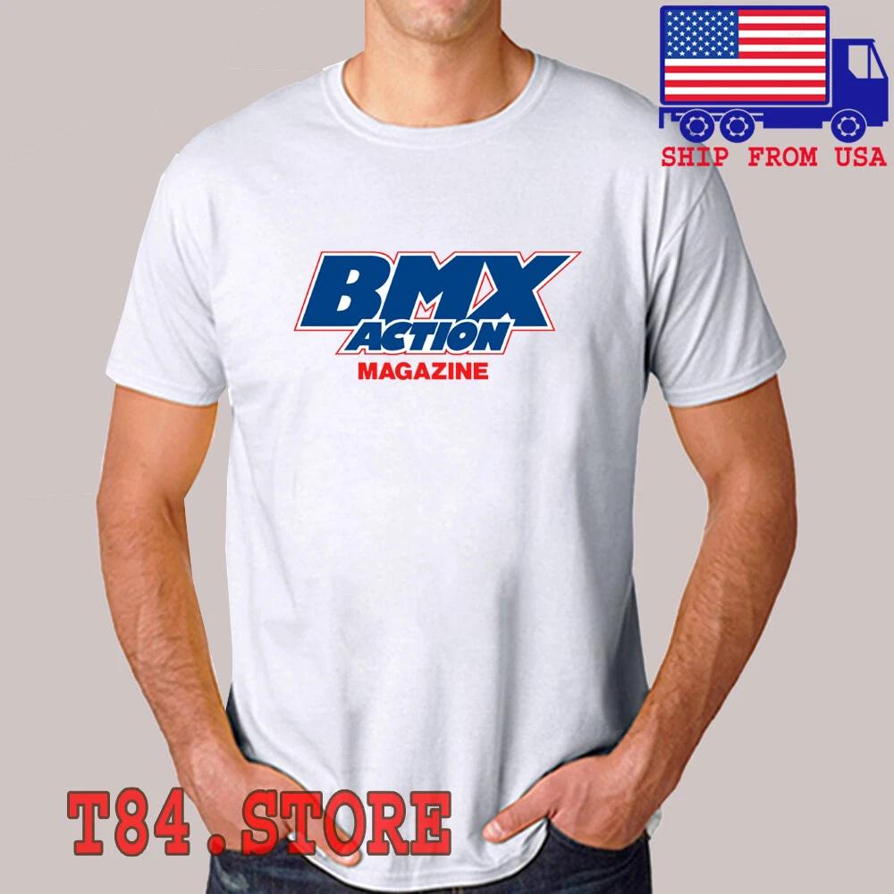 BMX Action Magazine Men s White Size S to 5XL 2XL