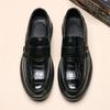 Men Alligator Pattern Leather Shoes Casual Slip On Formal Dress Loafers Breathable Soft Flats Non Slip Driving Office Work Shoes