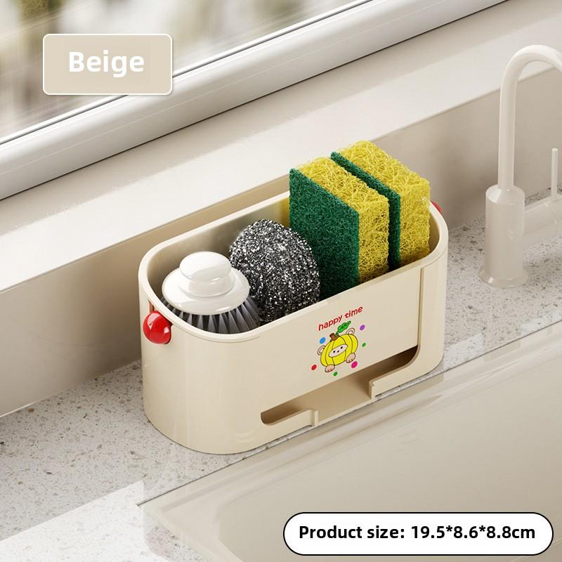 Kitchen Draining Sponge Rag Sink Bowl Countertop Large-capacity Rag Dishwashing Storage Rack