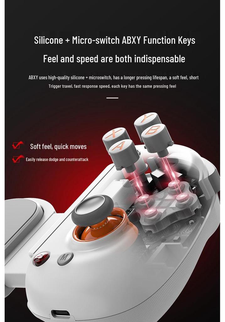 D8+ Extendable Bluetooth Dual-Mode Game Controller with Hall Effect Triggers & Macro Back Buttons for Switch, Android & iOS