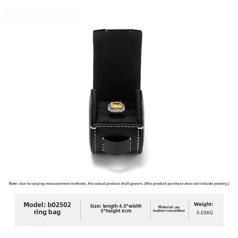 

Minimalist Ring Pouch, Exquisite Creative PU Leather Ring Case, Portable Travel Jewelry Storage Box