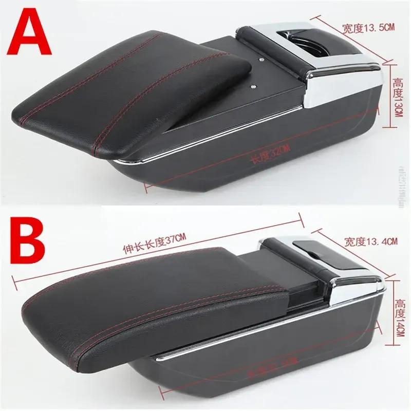 For Ford Fusion Armrest box For Ford Fiesta Mk5 Car armrest box Central storage Box Retrofit with USB Car Accessories
