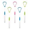 Samcos Tongue Brush Silicone 5-Piece Set 3 Colors Cleaning Cleaner Bad Breath Care Coating Double-Sided Individually Wrapped Convenient Carrying (2 2