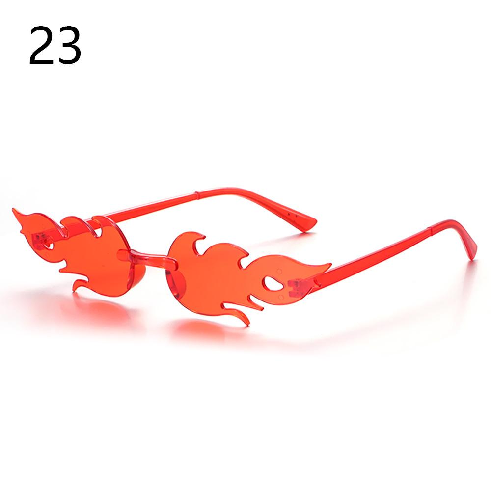 Novel Maple Leaf Shape Sunglasses for Women Metal Rimless Sun Glasses Retro Party Decorative Unique Street Catwalk Prom Eyewear