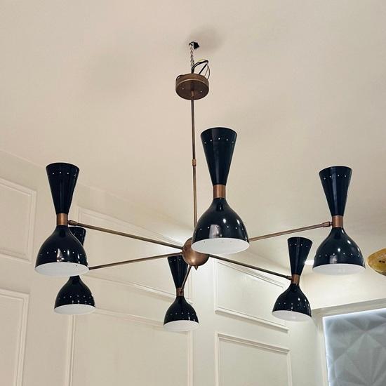 Handmade Brass Sputnik Chandelier Mid Century Modern Light Fixture Decorative Gift