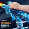Simulated Firing with Recoil Electric Water Gun Toys Full Automatic Sensor Lights Water Pistol Summer Outdoor Games for Children
