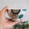 Waza no Kura Stylish Kutani Ware Rice Bowl - Colorful Round Pattern Ceramic Tea Bowl - High-End Brand Japanese Tableware - Made in Japan - Perfect Gif