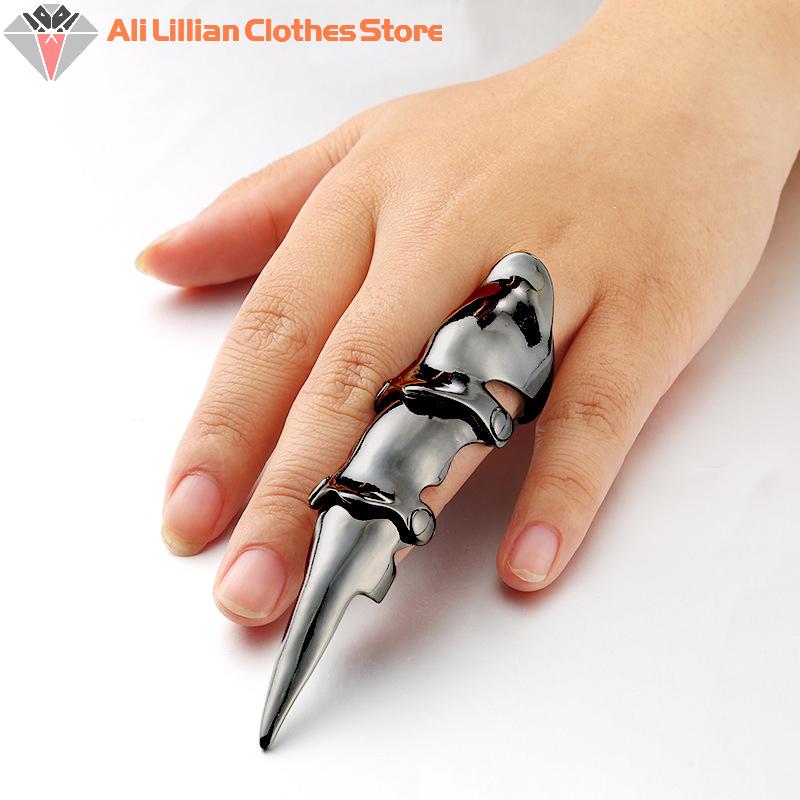 [Stella] Anelli Punk Drago Armatura Metallica Articolazione delle Dita Anello a Dita Intere Anello Attività Punk Rock Gotico Cool Gioielli Accessori per Festa
