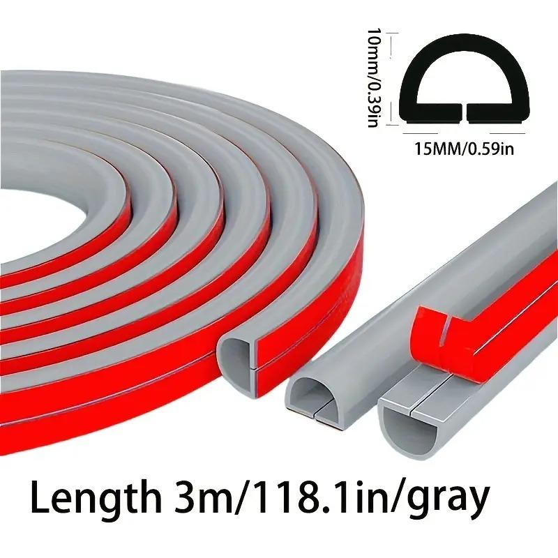 1Roll 118" Cable Management Sleeve - Self-Adhesive PVC Cord Hider for Wall & Floor, Insulated Wire Cover
