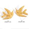 Yori Exclusive Design Peace Dove and Swallow Earrings Temperament Versatile Wear Fashion Jewelry 18K Golden PVD Plated New