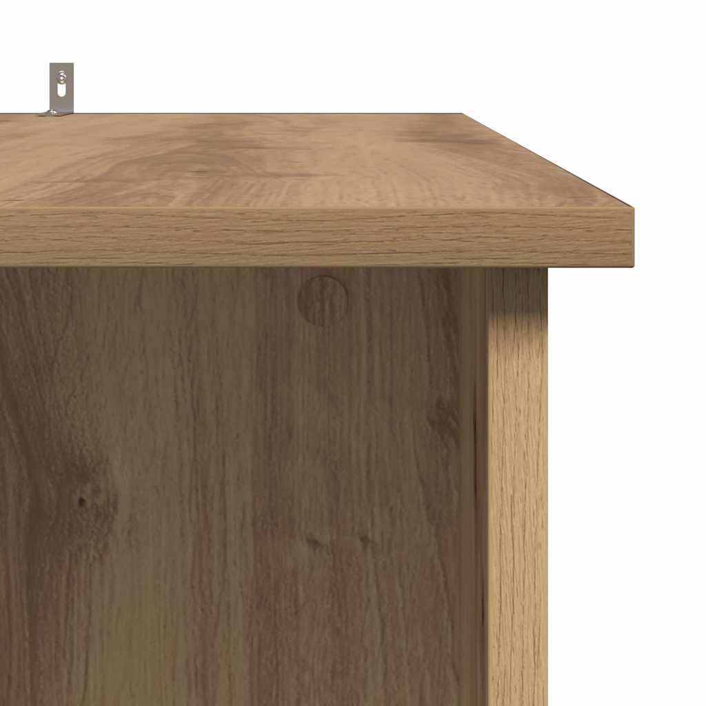 Bar Table with Shelf Artisan Oak Finish 102 X 50 X 103.5 Cm Engineered Wood