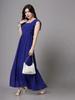 Women Fit and Flare Dark Blue Midi/Calf Length Dress