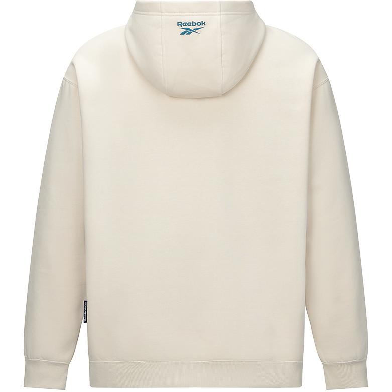 Reebok Fashion Casual Comfortable Hooded American Vintage Sweatshirt Unisex sweatshirt Beige 24FRM301UGM1