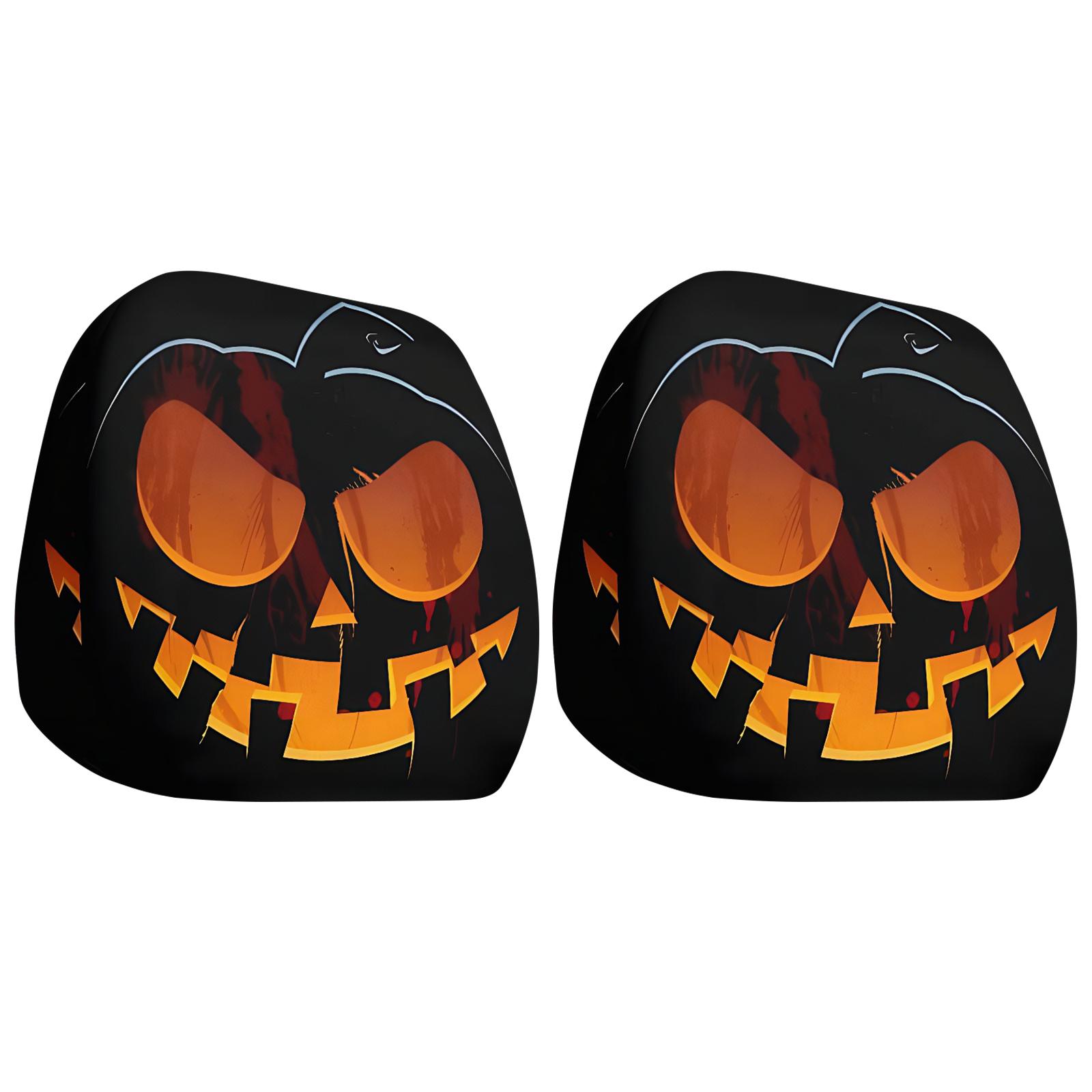 

2 шт. Хэллоуин Чехлы на подголовники Автомобильные чехлы на подголовники Декоративная наволочка Эластичные чехлы на подголовники Аксессуары для интерьера автомобиля