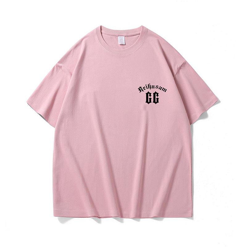 European and American trendy New Summer Oversized Men T Shirt Pure Cotton Letter Print Women T-Shirts High Quality Fashion Vintage Unisex Tee