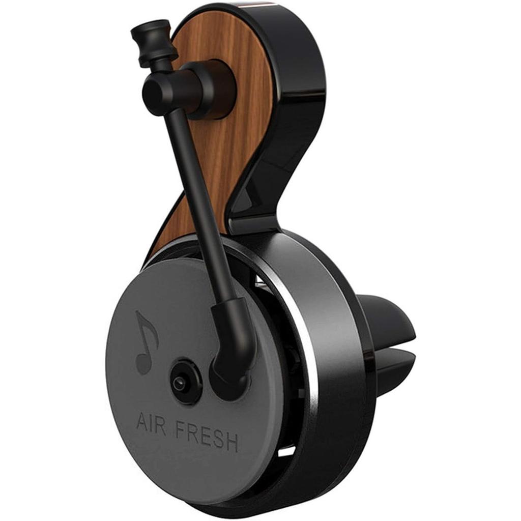 Parfümdiffusor fürs Auto mit Clip, Lufterfrischer, Plattenspieler, Phonographen-Design, Aromatherapie, Auto-Innenausstattung, Luftauslass, fester Erfrischer